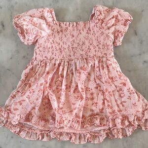 Janie and Jack baby girl Floral Pink Dress - 6/12 Months